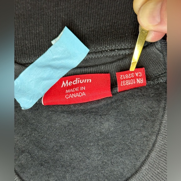 NWOT S/S 2016 SUPREME x ST. IDES CREWNECK MENS MEDIUM BLACK NO FLAWS - Picture 13 of 16